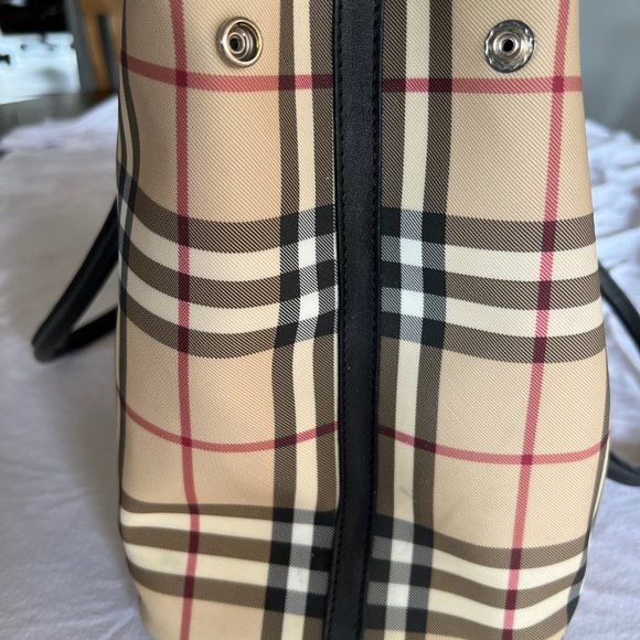 Burberry Vintage Check Leather Small Satchel Bag